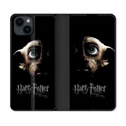 Housse Cuir Portefeuille Pour Iphone 15 (6,1) Harry Potter Hollows Dobby