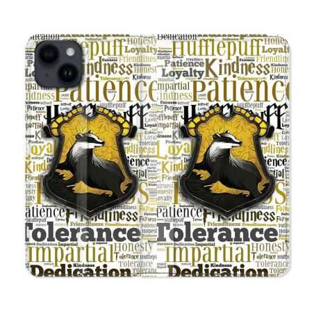 Housse Cuir Portefeuille Pour Iphone 15 (6,1) Harry Potter Poursouffle