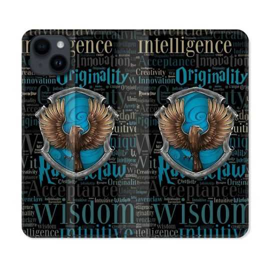 Housse Cuir Portefeuille Pour Iphone 15 (6,1) Harry Potter Serdaigle