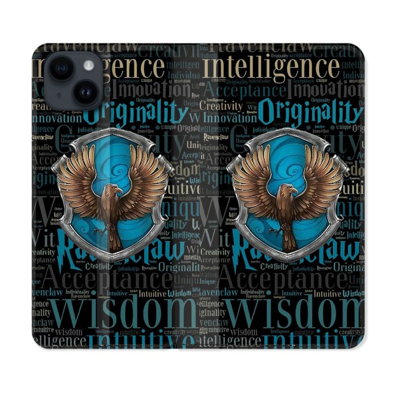 Housse Cuir Portefeuille Pour Iphone 15 (6,1) Harry Potter Serdaigle