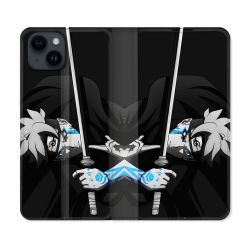 Housse Cuir Portefeuille Pour Iphone 15 (6,1) Manga Boruto Epée