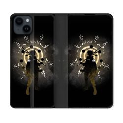 Housse Cuir Portefeuille Pour Iphone 15 (6,1) Manga Naruto Sage