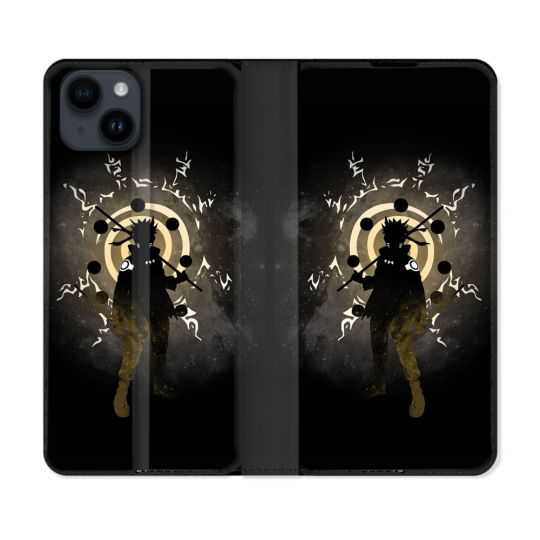 Housse Cuir Portefeuille Pour Iphone 15 (6,1) Manga Naruto Sage