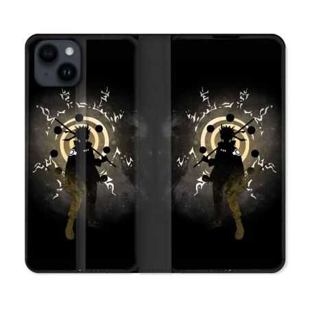 Housse Cuir Portefeuille Pour Iphone 15 (6,1) Manga Naruto Sage