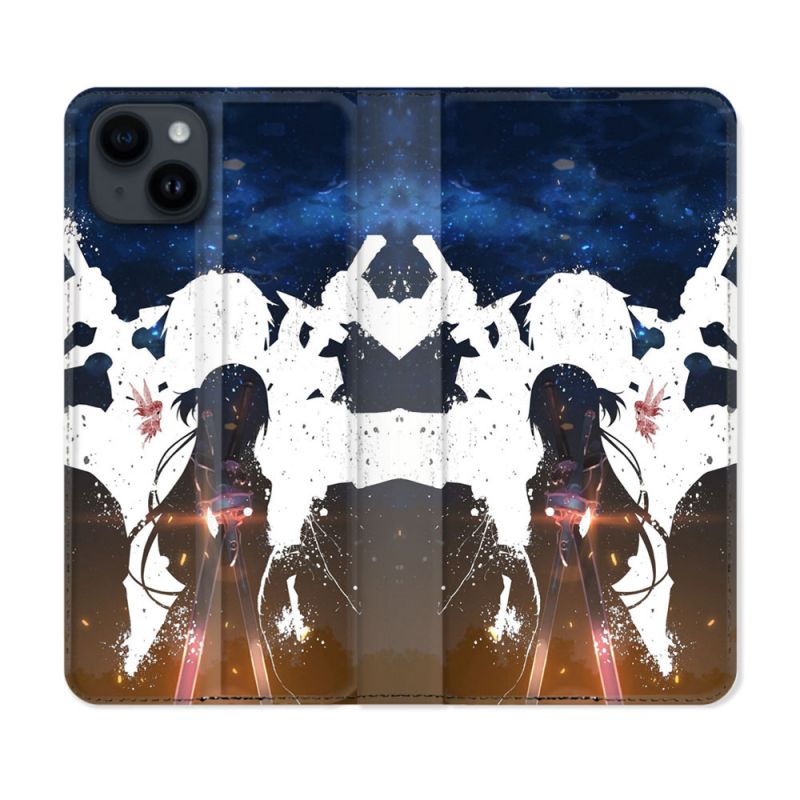 Housse Cuir Portefeuille Pour Iphone 15 (6,1) Manga SAO sword Art Online Asuna