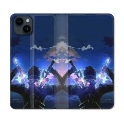 Housse Cuir Portefeuille Pour Iphone 15 (6,1) Manga SAO sword Art Online Epee