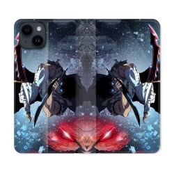 Housse Cuir Portefeuille Pour Iphone 15 (6,1) Manga Solo Leveling Sung Epee