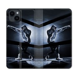 Housse Cuir Portefeuille Pour Iphone 15 (6,1) Sport Boxe Poing