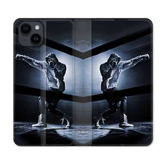 Housse Cuir Portefeuille Pour Iphone 15 (6,1) Sport Boxe Poing