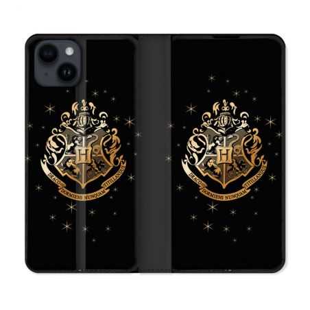 Housse Cuir Portefeuille Pour Iphone 15 Plus (6,7) Harry Potter Poudlard