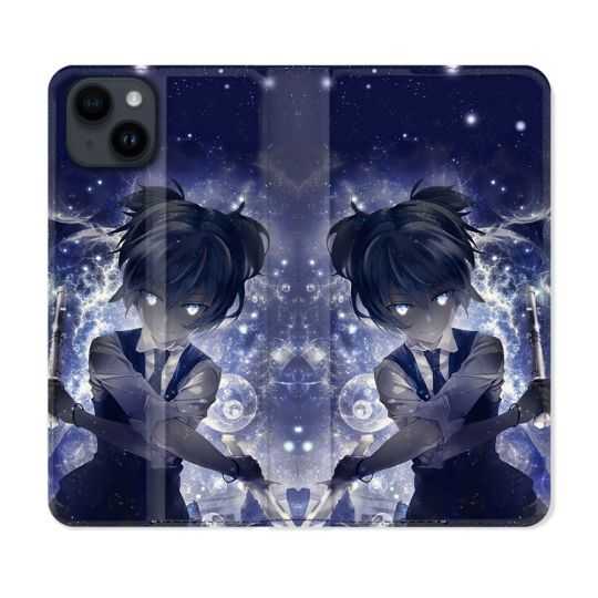Housse Cuir Portefeuille Pour Iphone 15 Plus (6,7) Manga Assassination Classroom Nagisa