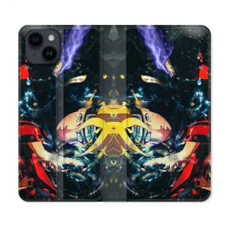 Housse Cuir Portefeuille Pour Iphone 15 Plus (6,7) Manga Boruto Eclair