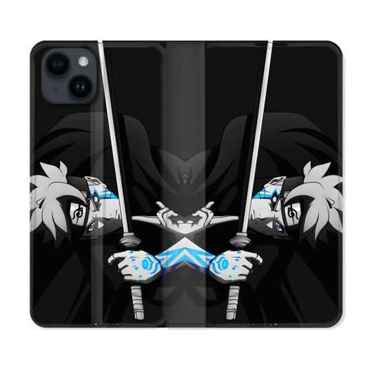 Housse Cuir Portefeuille Pour Iphone 15 Plus (6,7) Manga Boruto Epée