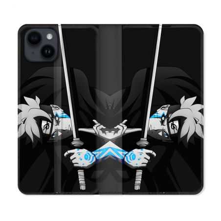 Housse Cuir Portefeuille Pour Iphone 15 Plus (6,7) Manga Boruto Epée