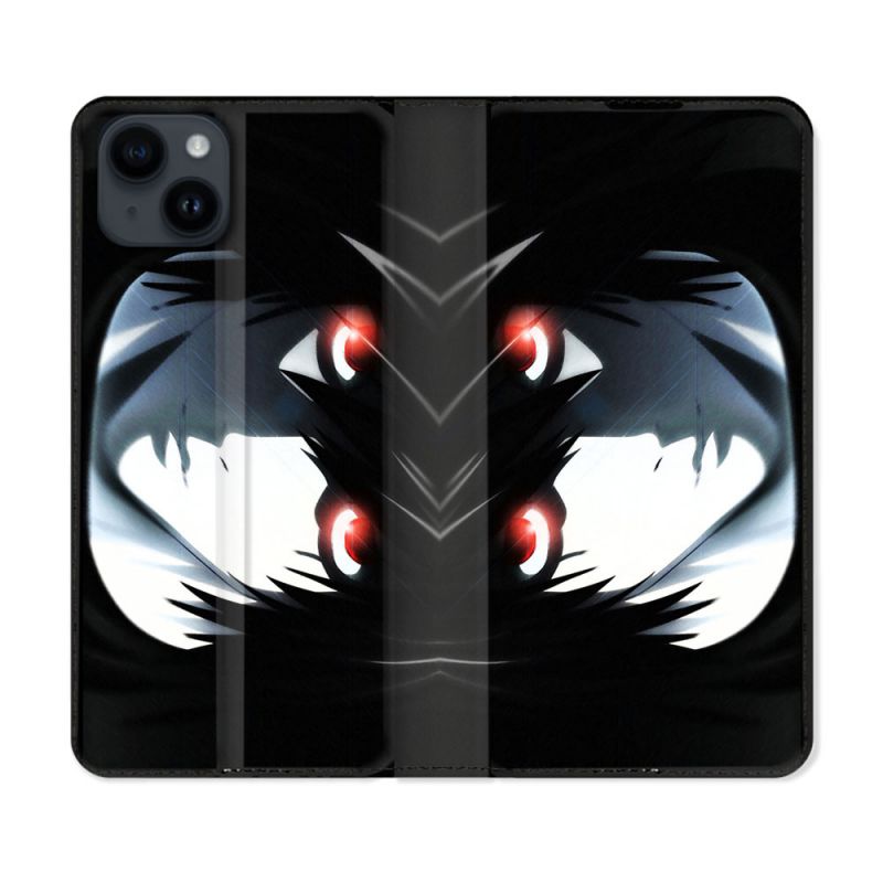 Housse Cuir Portefeuille Pour Iphone 15 Plus (6,7) Manga Death Note L