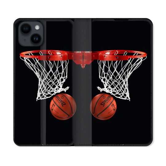 Housse Cuir Portefeuille Pour Iphone 15 Plus (6,7) Sport Basket Panier