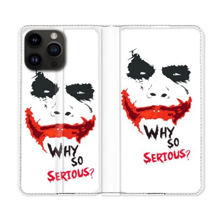 Housse Cuir Portefeuille Pour Iphone 15 Pro Plus (6,7) Joker Blanc
