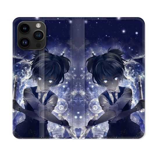 Housse Cuir Portefeuille Pour Iphone 15 Pro Plus (6,7) Manga Assassination Classroom Nagisa