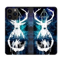 Housse Cuir Portefeuille Pour Iphone 15 Pro (6,1) Harry Potter Patronome