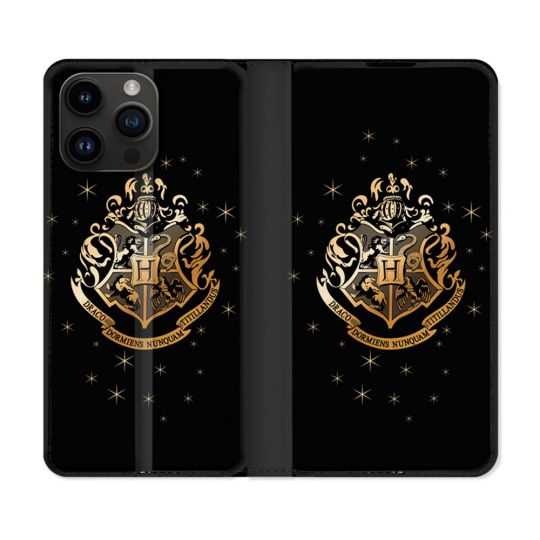 Housse Cuir Portefeuille Pour Iphone 15 Pro (6,1) Harry Potter Poudlard