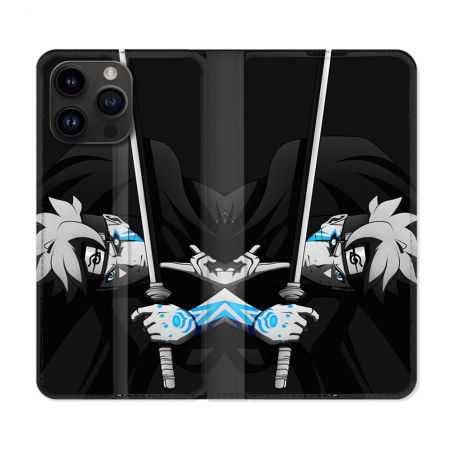 Housse Cuir Portefeuille Pour Iphone 15 Pro Plus (6,7) Manga Boruto Epée