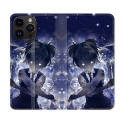 Housse Cuir Portefeuille Pour Iphone 15 Pro (6,1) Manga Assassination Classroom Nagisa