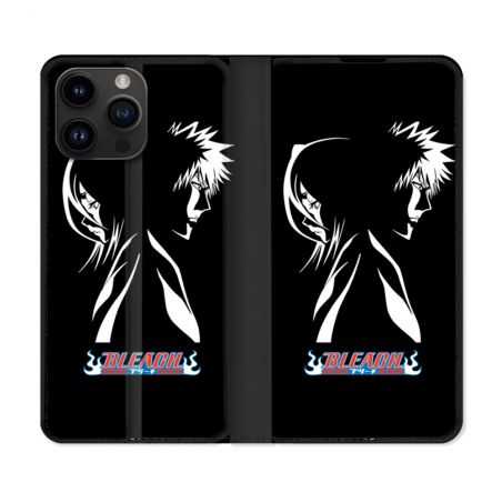 Housse Cuir Portefeuille Pour Iphone 15 Pro (6,1) Manga Bleach Duo