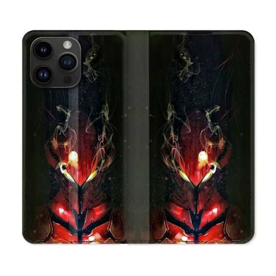 Housse Cuir Portefeuille Pour Iphone 15 Pro Plus (6,7) Manga Solo Leveling Igris