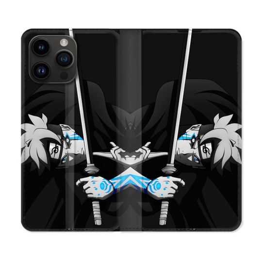 Housse Cuir Portefeuille Pour Iphone 15 Pro (6,1) Manga Boruto Epée