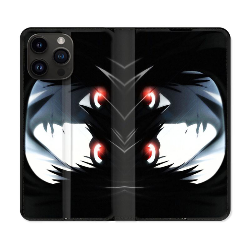 Housse Cuir Portefeuille Pour Iphone 15 Pro (6,1) Manga Death Note L