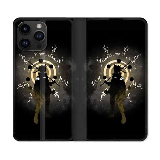 Housse Cuir Portefeuille Pour Iphone 15 Pro (6,1) Manga Naruto Sage
