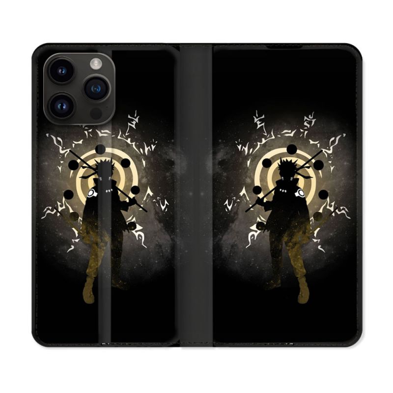 Housse Cuir Portefeuille Pour Iphone 15 Pro (6,1) Manga Naruto Sage