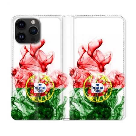 Housse Cuir Portefeuille Pour Iphone 15 Pro Plus (6,7) Voyage Portugal Flamme