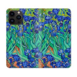 Housse Cuir Portefeuille Pour Iphone 15 Pro (6,1) Peinture Iris