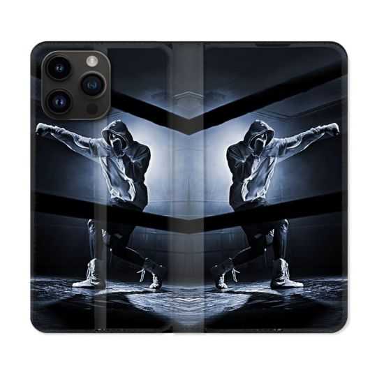 Housse Cuir Portefeuille Pour Iphone 15 Pro (6,1) Sport Boxe Poing