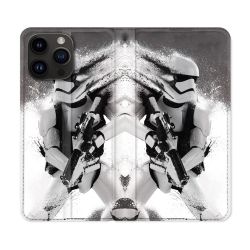 Housse Cuir Portefeuille Pour Iphone 15 Pro (6,1) Star Wars - Trooper