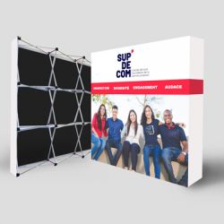 Mur d'image / Stand Parapluie Droit (L4m x H3m) Personnalisé