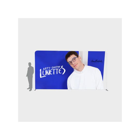 Mur d'image / Stand Tubulaire Droit (L3m x H2,3m) Personnalisé