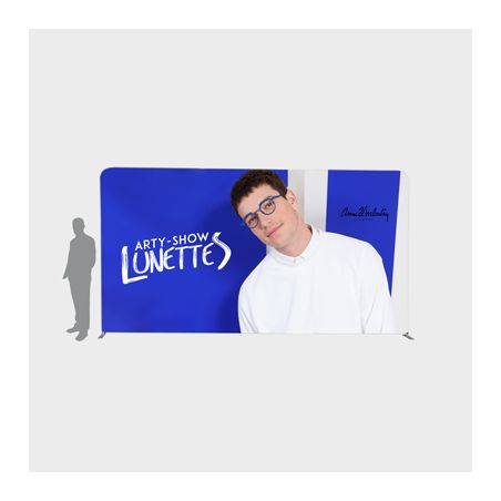 Mur d'image / Stand Tubulaire Droit (L3m x H2,3m) Personnalisé