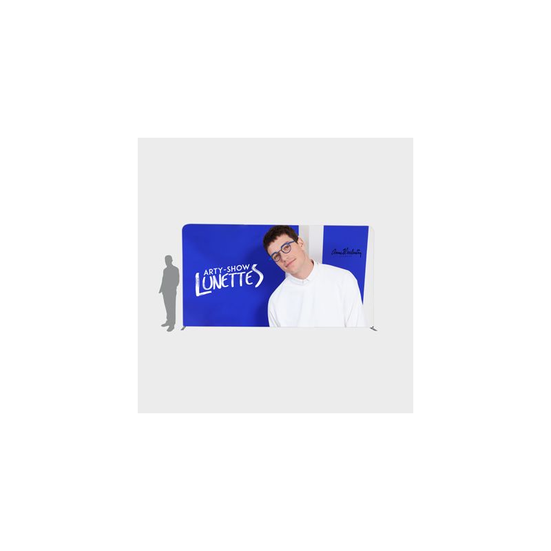 Mur d'image / Stand Tubulaire Droit (L3m x H2,3m) Personnalisé