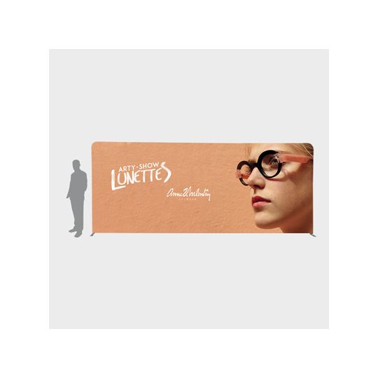 Mur d'image / Stand Tubulaire Droit (L6m x H2,3m) Personnalisé