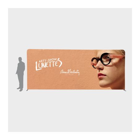 Mur d'image / Stand Tubulaire Droit (L6m x H2,3m) Personnalisé
