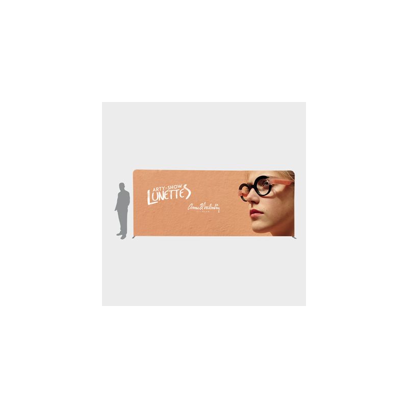 Mur d'image / Stand Tubulaire Droit (L6m x H2,3m) Personnalisé