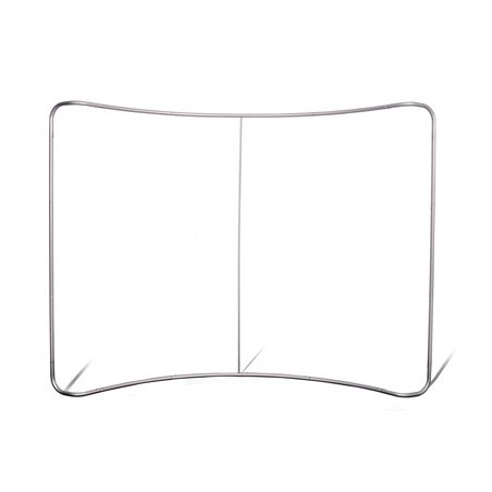 Mur d'image / Stand Tubulaire Courbé (L2,4m x H2,3m) Personnalisé