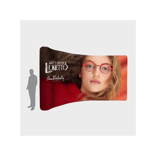 Mur d'image / Stand Tubulaire Droit (L6m x H2,3m) Personnalisé