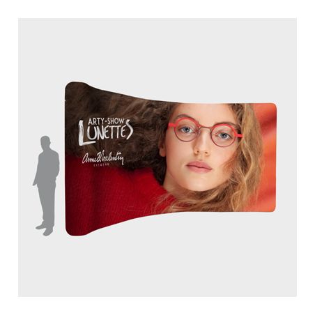 Mur d'image / Stand Tubulaire Droit (L6m x H2,3m) Personnalisé