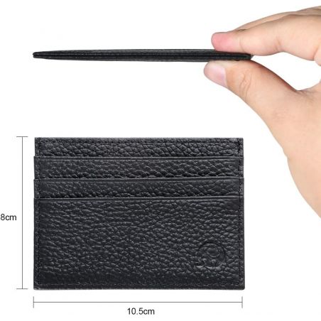 Porte-Cartes en Cuir Homme ou femme Noir