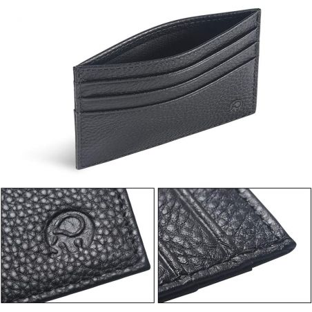 Porte-Cartes en Cuir Homme ou femme Noir