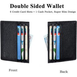 Porte-Cartes en Cuir Homme ou femme Noir