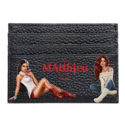 Porte-Cartes en Cuir Homme ou femme Noir